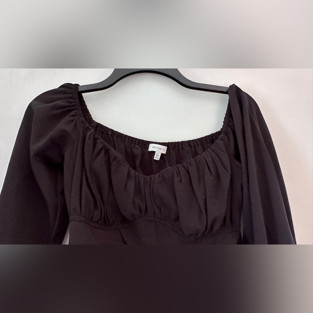 Better Be Black Cropped Long sleeve top